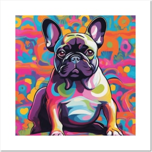 Fresh Frenchie, psychedelic French bulldog Posters and Art